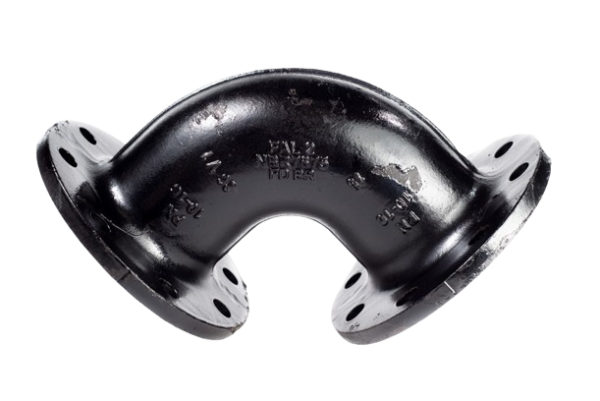 CURVA FOFO 90º COM FLANGES